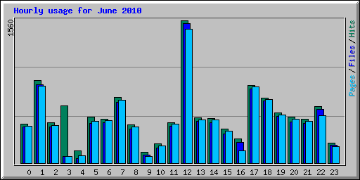 Hourly usage for June 2010