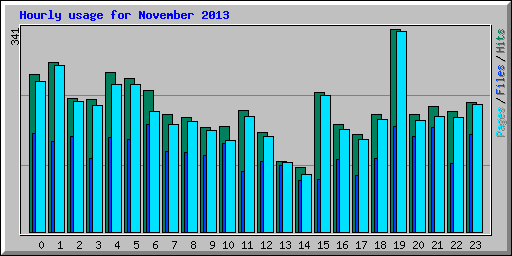 Hourly usage for November 2013