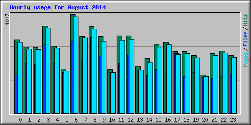 Hourly usage for August 2014