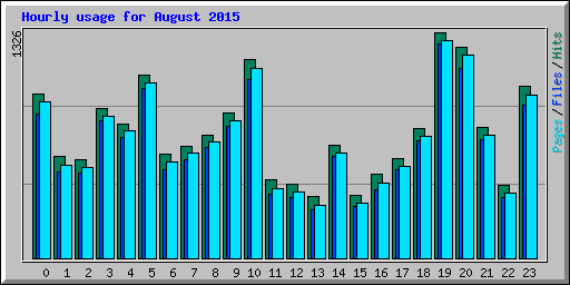 Hourly usage for August 2015