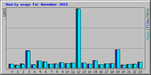 Hourly usage for November 2015