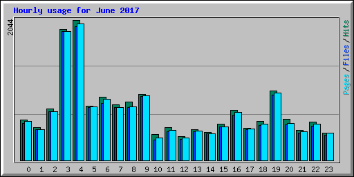 Hourly usage for June 2017