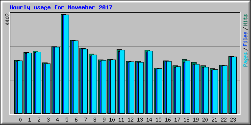 Hourly usage for November 2017